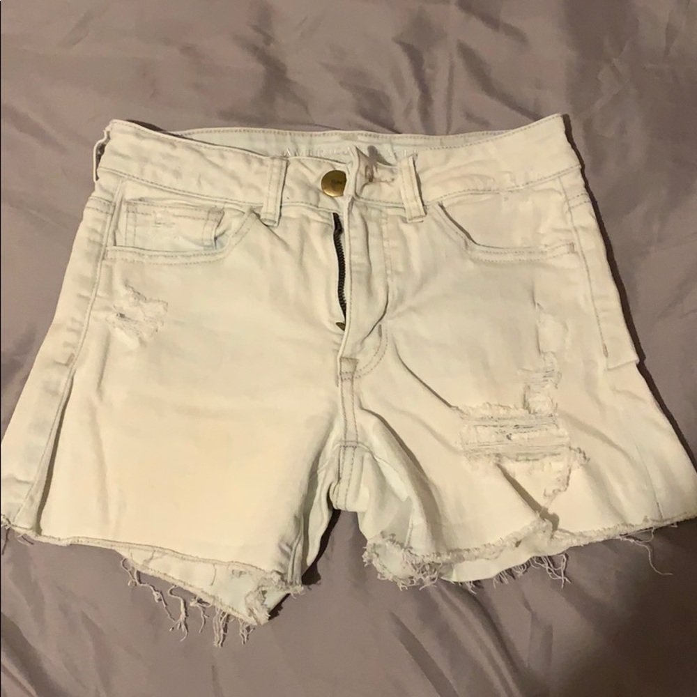 very light wash american eagle jean shorts